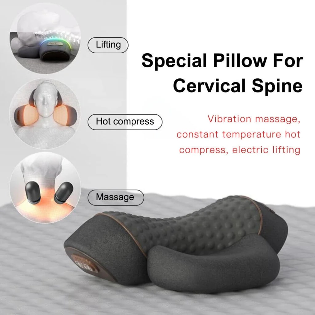 Neckiva 3-in-1 Memory Foam Massage Pillow